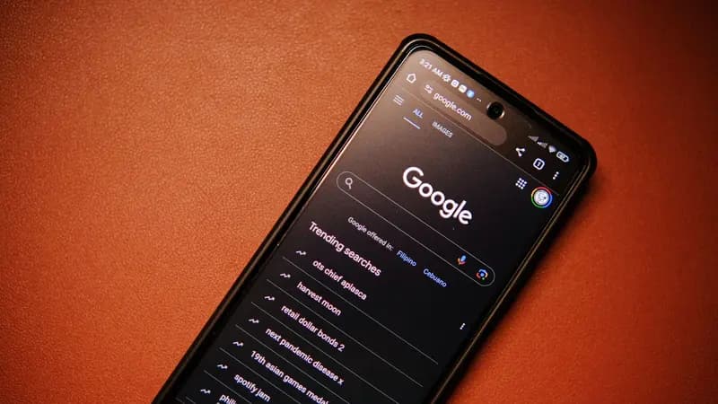 The Google app open on a smartphone screen