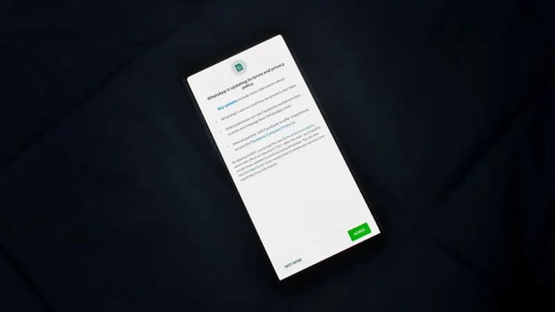 Smartphone touchscreen showing an app settings or update screen