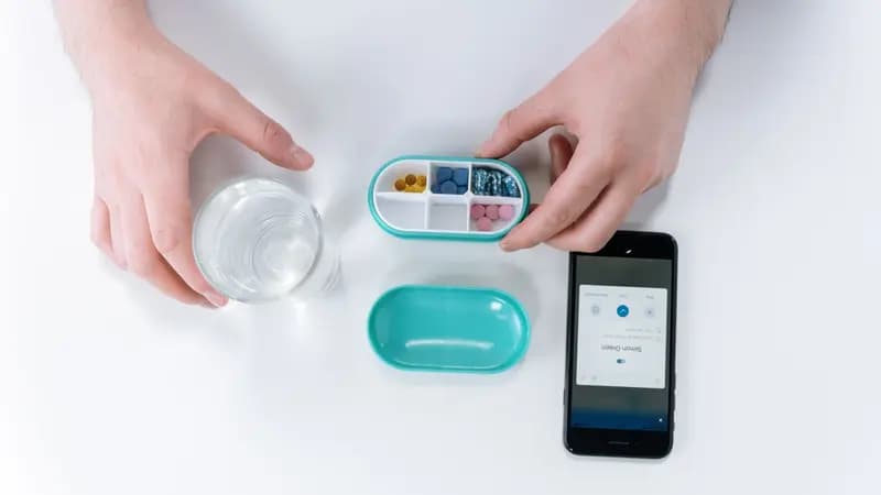 Person checking a health app on a smartphone