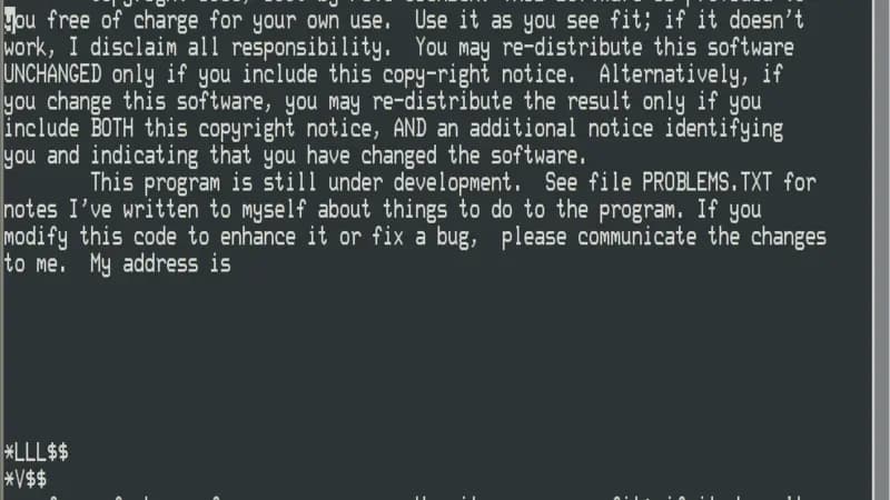 A computer command-line / terminal screen